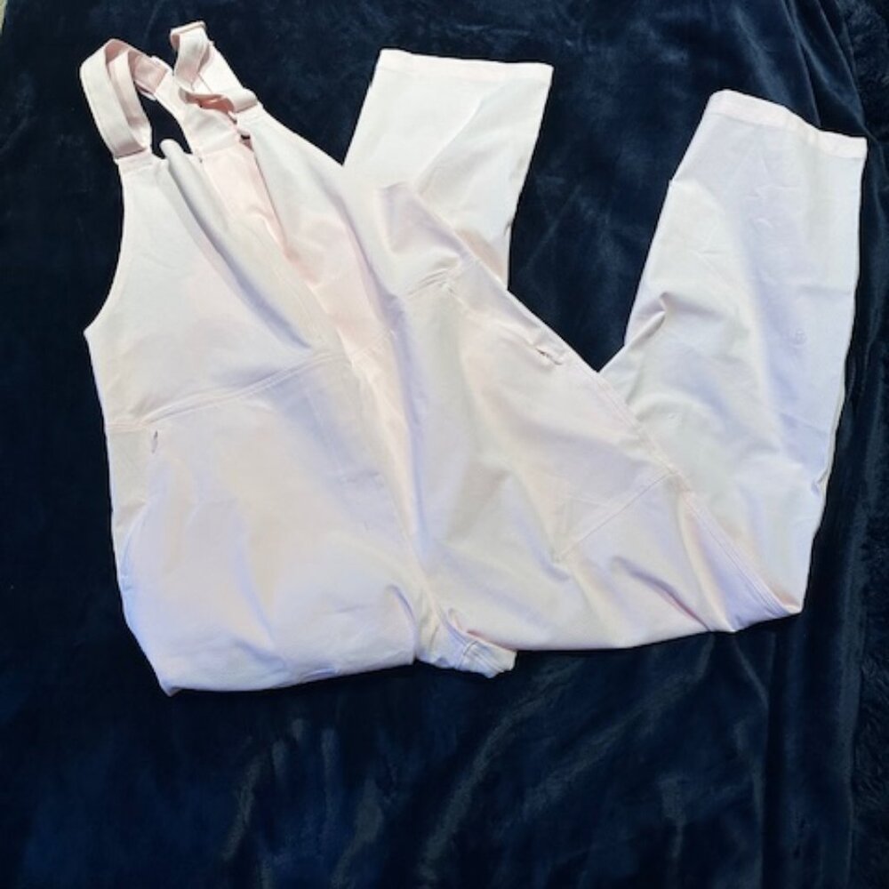 Lululemon Woven Air Overalls size 6 strawberry milkshake